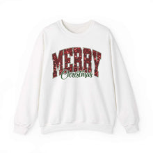 Merry Christmas Plaid Lettering Sweatshirt | Holiday Cozy Crewneck