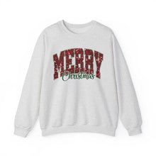 Merry Christmas Plaid Lettering Sweatshirt | Holiday Cozy Crewneck