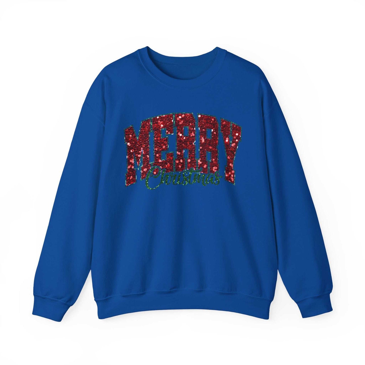 Merry Christmas Plaid Lettering Sweatshirt | Holiday Cozy Crewneck
