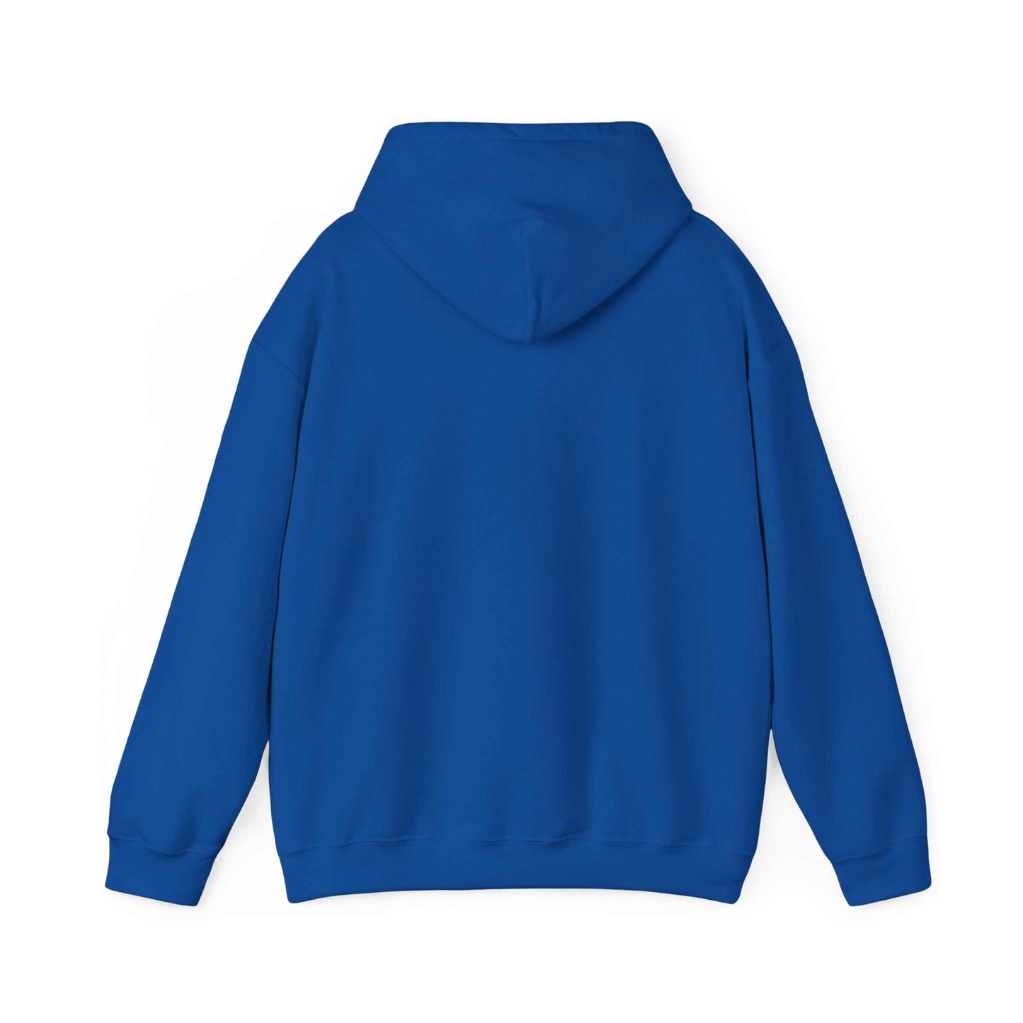 Blue cozy winter hoodie with adjustable hood and kangaroo pouch pocket