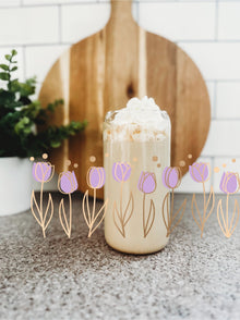 Gold and Purple Tulips