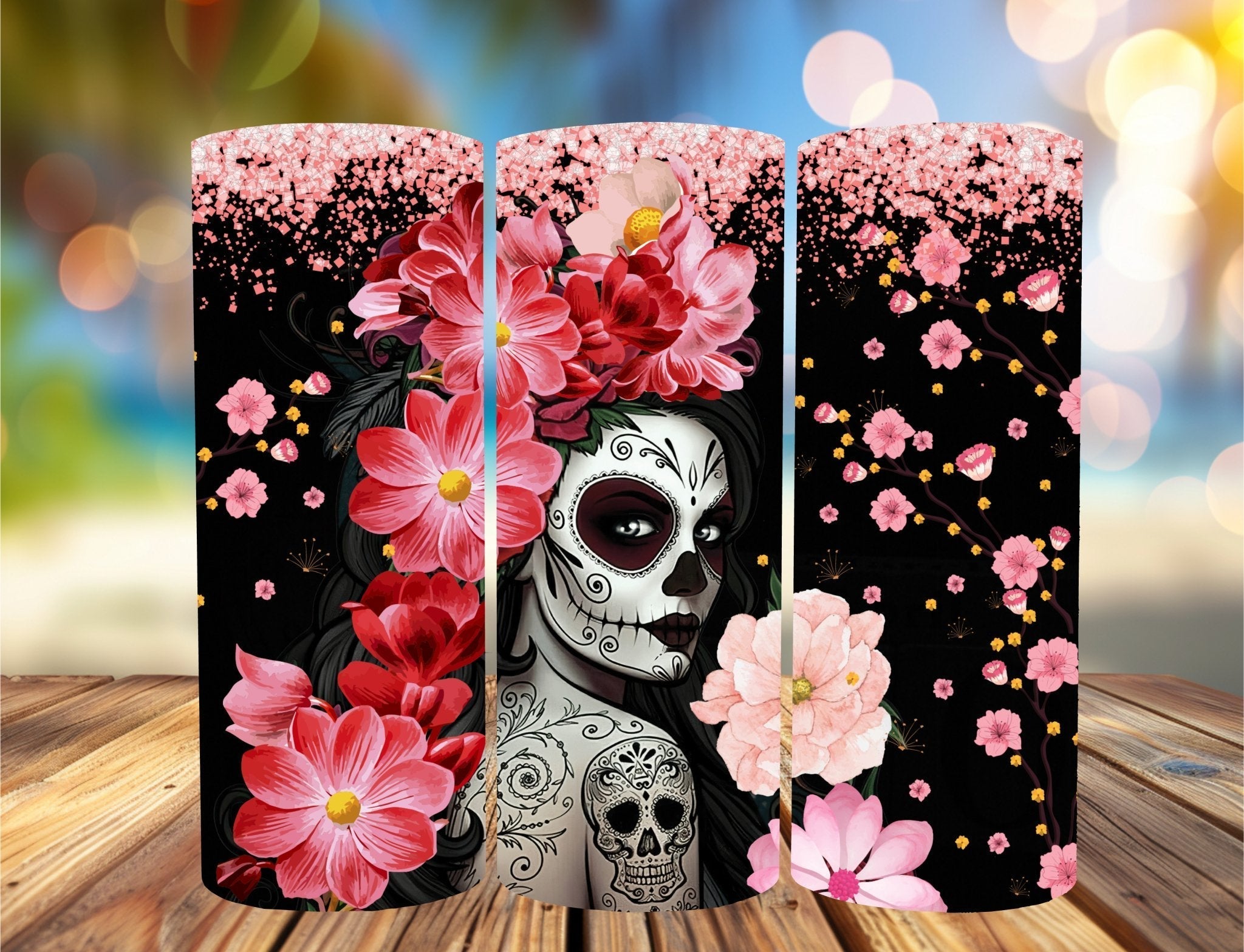 Pink Flower Sugar Skull